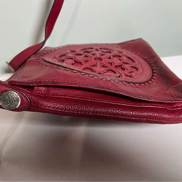 Brighton Leather Purse Bag Medallion.  Front opens up and has a magnetic closure - Picture 8 of 12